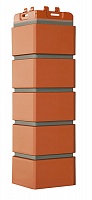 Угол GL "Премиум" Кирпич Клинкерный коралловый (шов RAL 7006); (390*120), 12 шт./уп.
